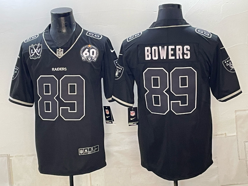 Men 2026 Oakland Raiders #89 Bowers Black Nike Limited NFL Jersey 101601->oakland raiders->NFL Jersey